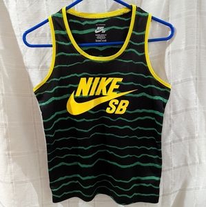 Nike Skateboarding Green/Black Tank Top, M